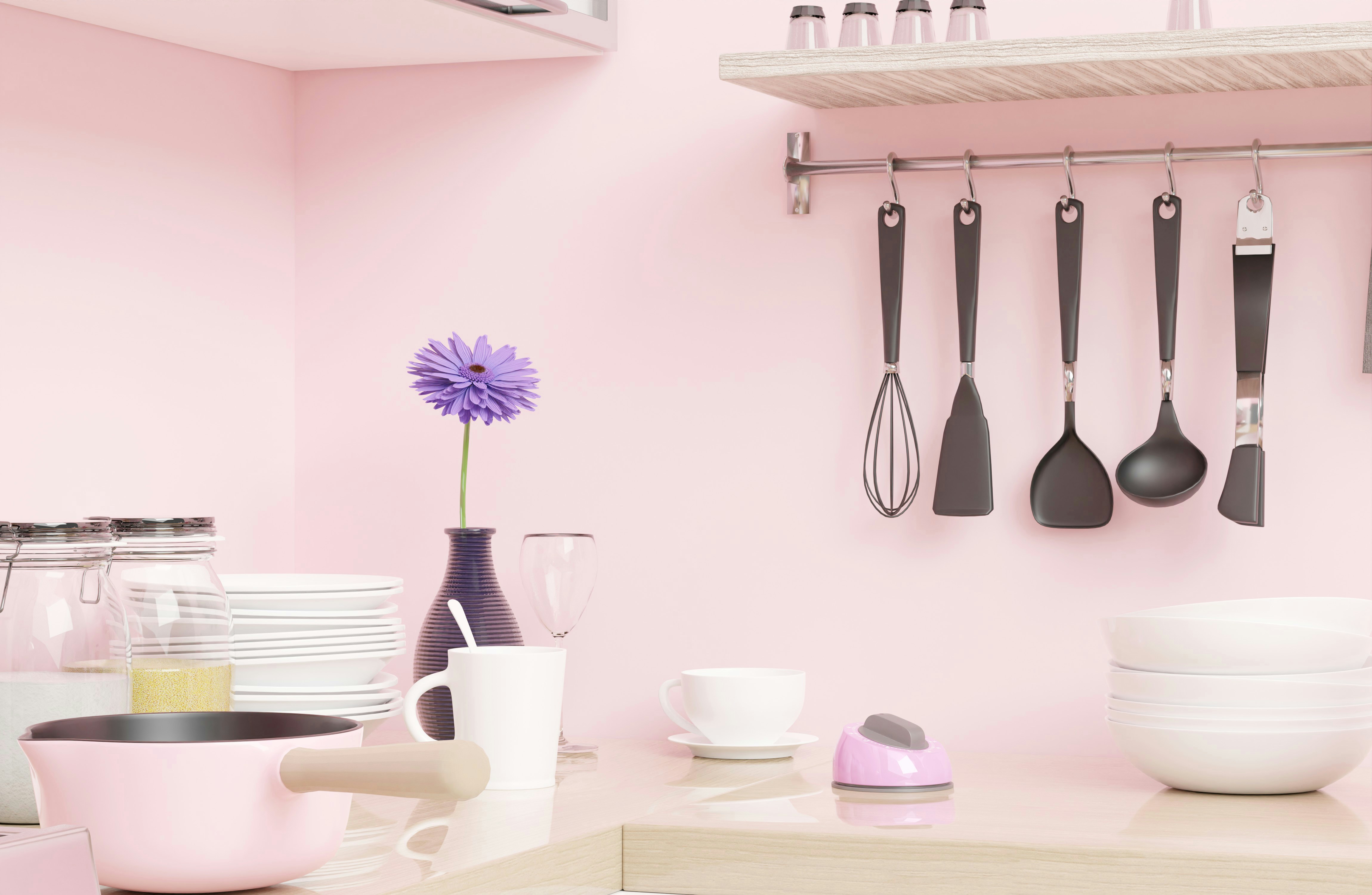 Esposizione di articoli per la cucina e la casa